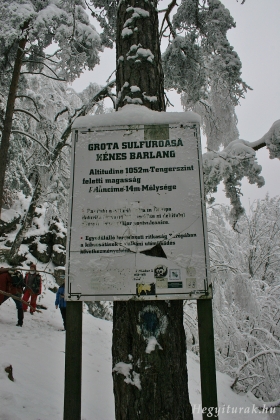 A torjai Büdös-barlang táblája, 2009